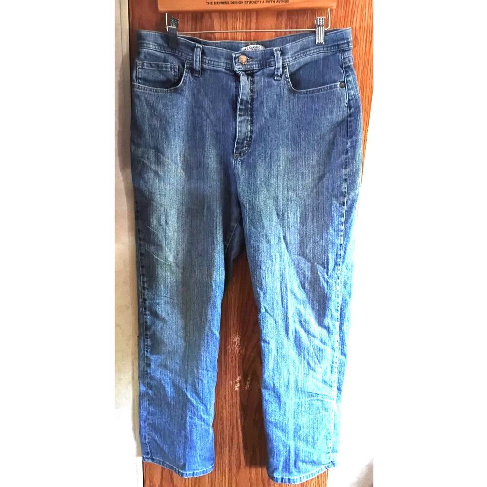 Vintage Lee Classic Fit Mom Jeans 16P High Rise Tapered Leg Denim Y2K
